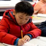 Elementary school student learning Singapore Math